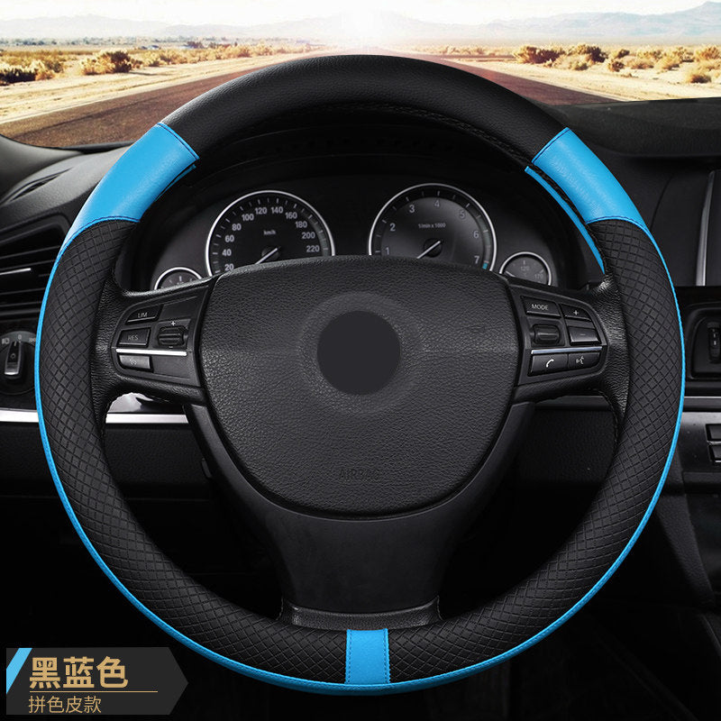 Compatible Steering Wheel Cover Summer Leather Car Grip Cover Non Slip