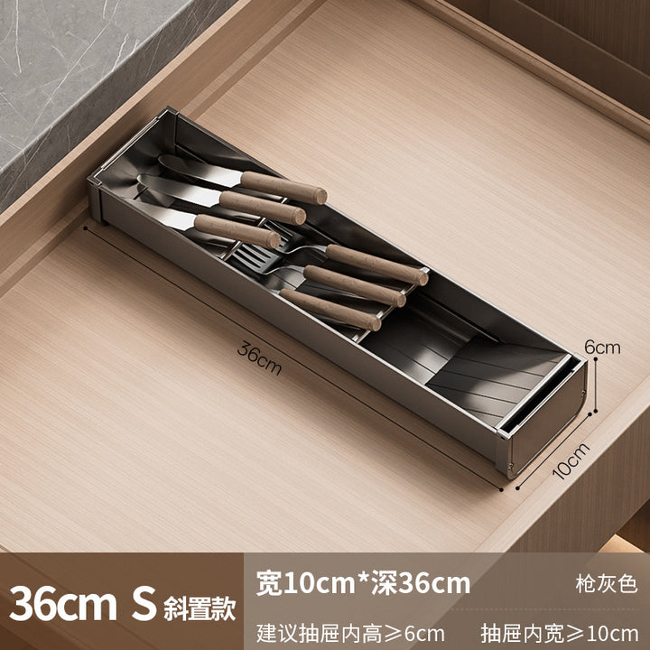 【2026专利新品】餐具收纳盒厨房碗筷子收纳盒抽屉收纳分隔分格盒