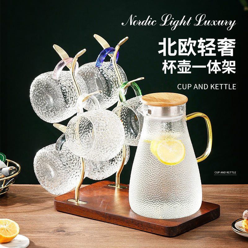 冷水壶套装耐高温玻璃杯子高硼硅玻璃壶凉水壶高颜值大容量批发