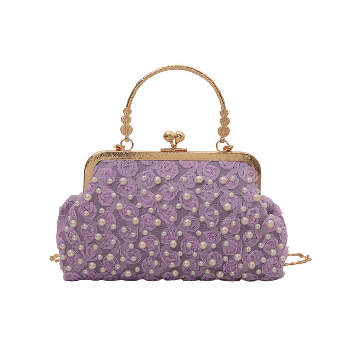 Summer New Women Handheld Lace Flower Large Capacity Crossbody
