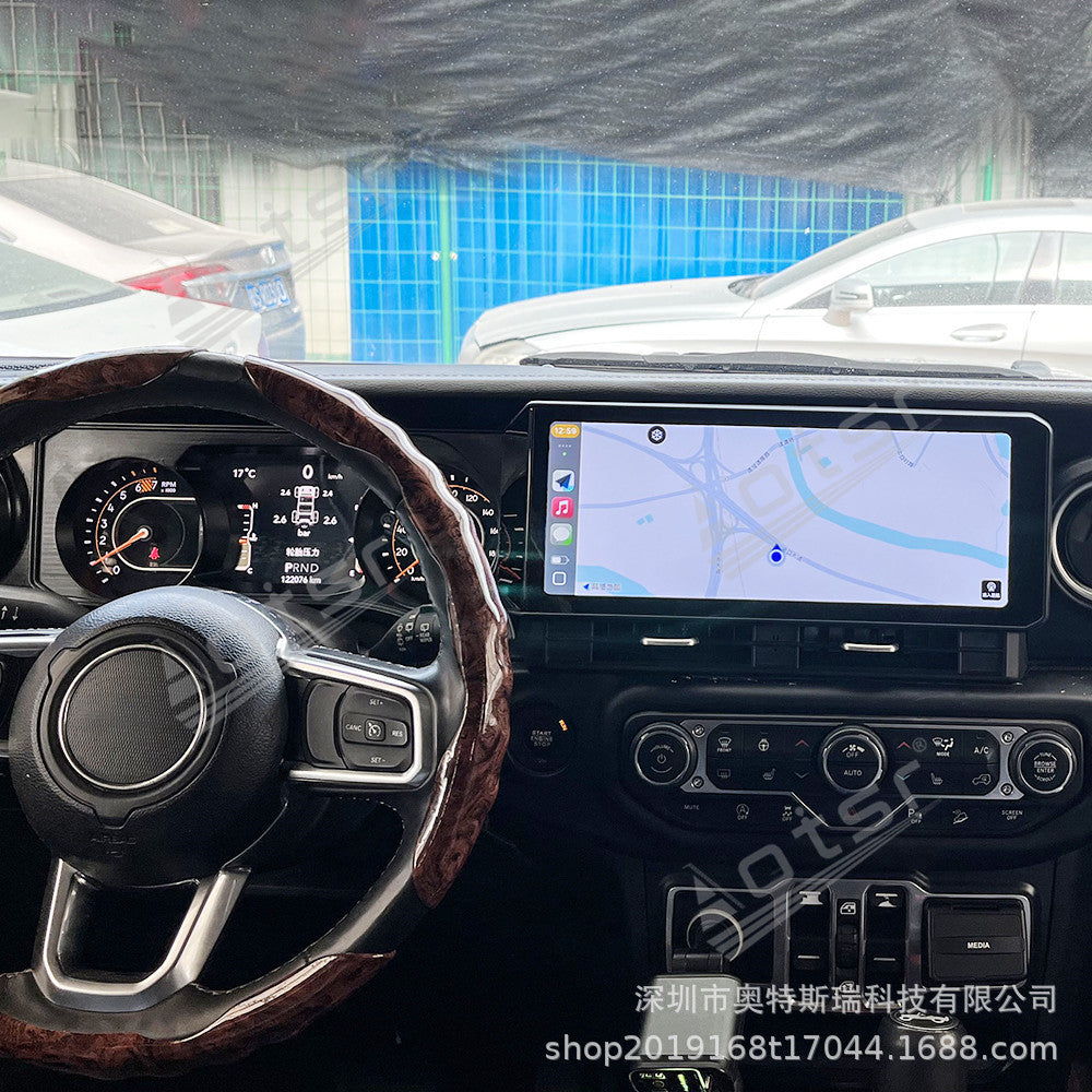 适用2018-2022款吉普牧马人12.3寸大屏无线Carplay智能车载导航仪