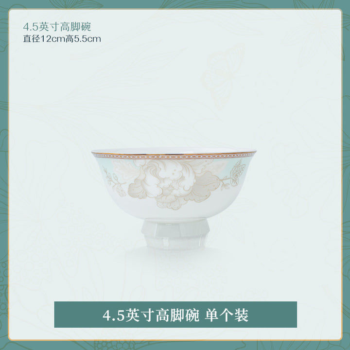 碗碟套装家用景德镇中式轻奢乔迁送礼陶瓷碗盘景德镇骨瓷餐具定制