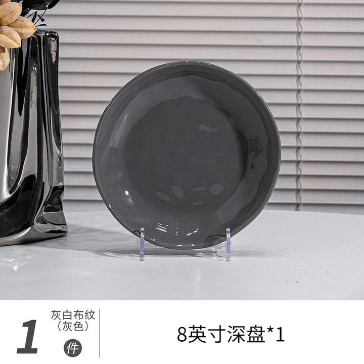 釉下彩碗碟套装家用北欧ins风碗盘碗具碗筷2026新款高级感简约餐
