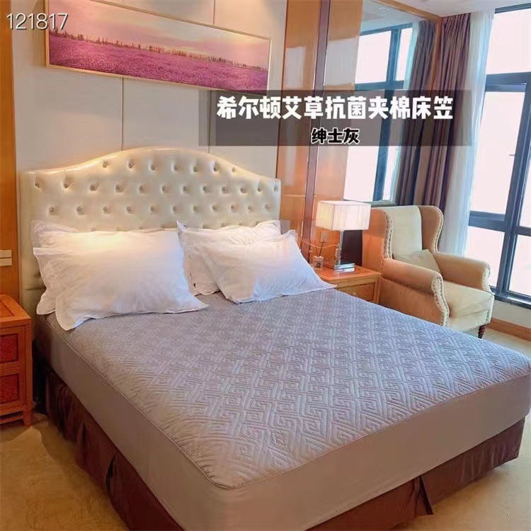 跨境床笠床罩绗绣夹棉酒店席梦思保护罩不起球厂家批发床垫保洁套