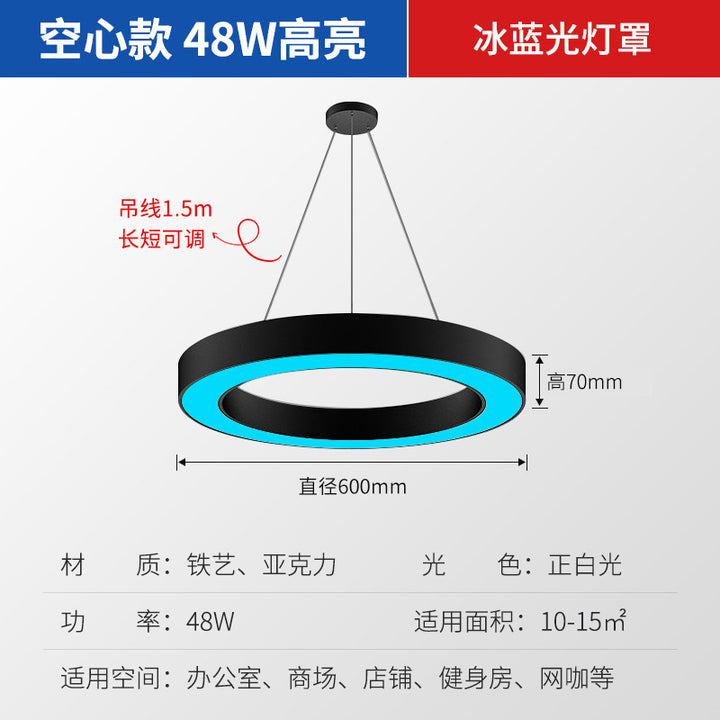 Sleek Circular Ring Light LED Indoor Commercial Pendant