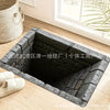 跨境temu代发3D视觉错觉入户玄关水晶绒地垫进门门垫耐脏耐磨地垫