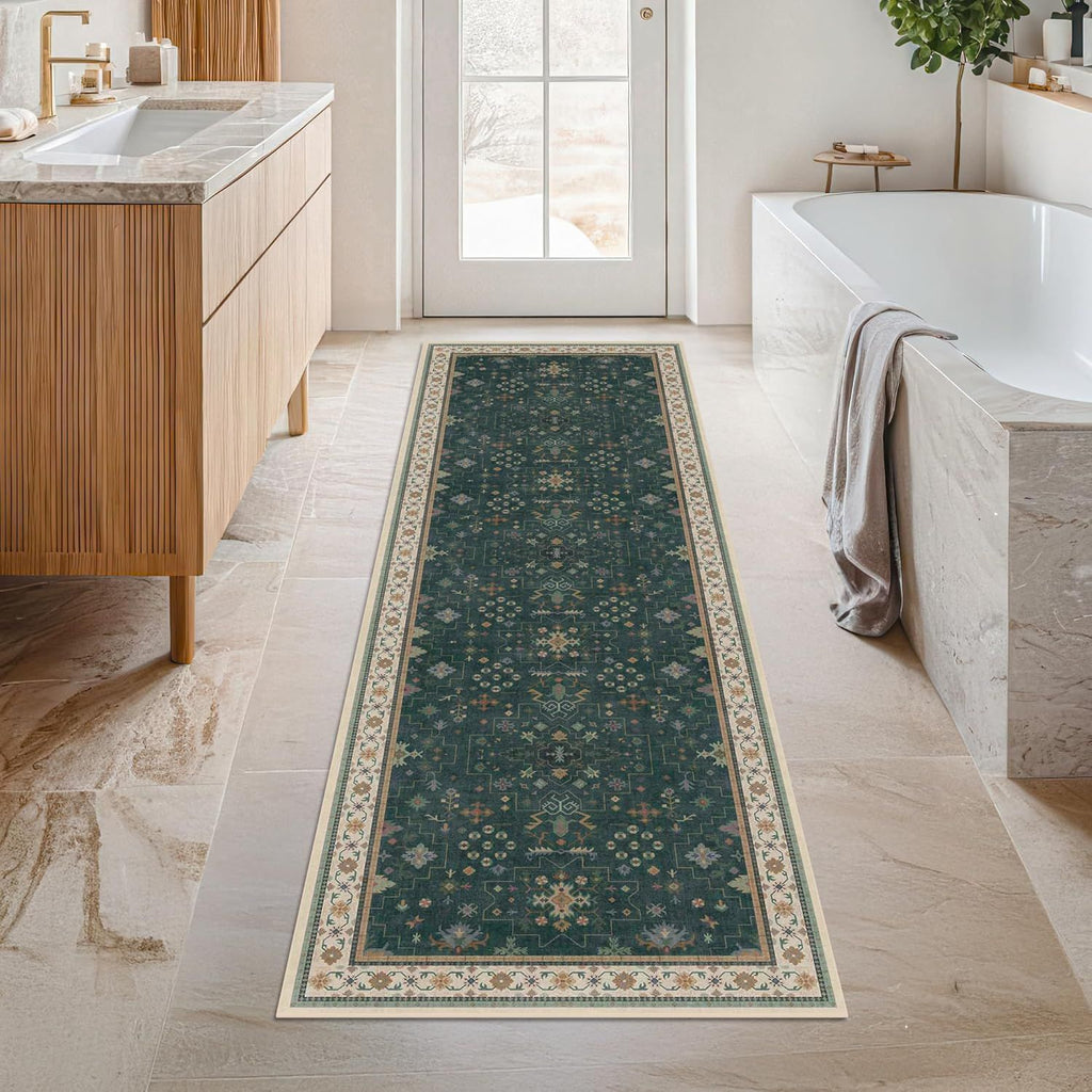 跨境热销波斯风家用装饰耐脏走廊毯室内玄关易打理耐磨厨房脚垫