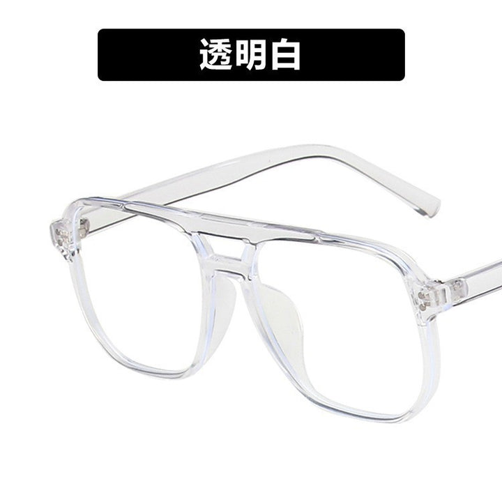 Vintage Double-Beam Sunglasses – Trendy Large Frame Ocean Lens Shades
