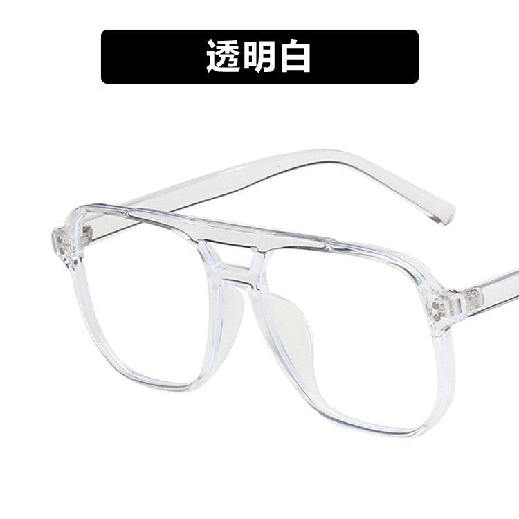 跨境新款复古双梁眼镜太阳镜时尚简约大框墨镜ins个性海洋片