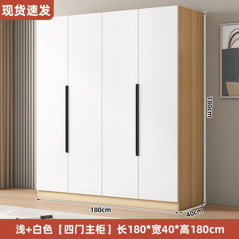 衣柜家用卧室型实木质儿童衣橱工厂直销简易组装出租房用经济柜子