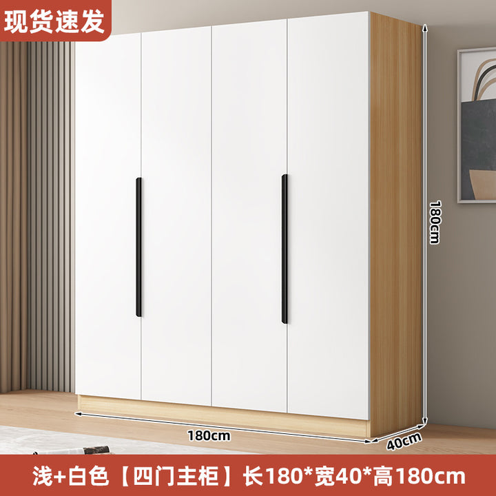 衣柜家用卧室型实木质儿童衣橱工厂直销简易组装出租房用经济柜子