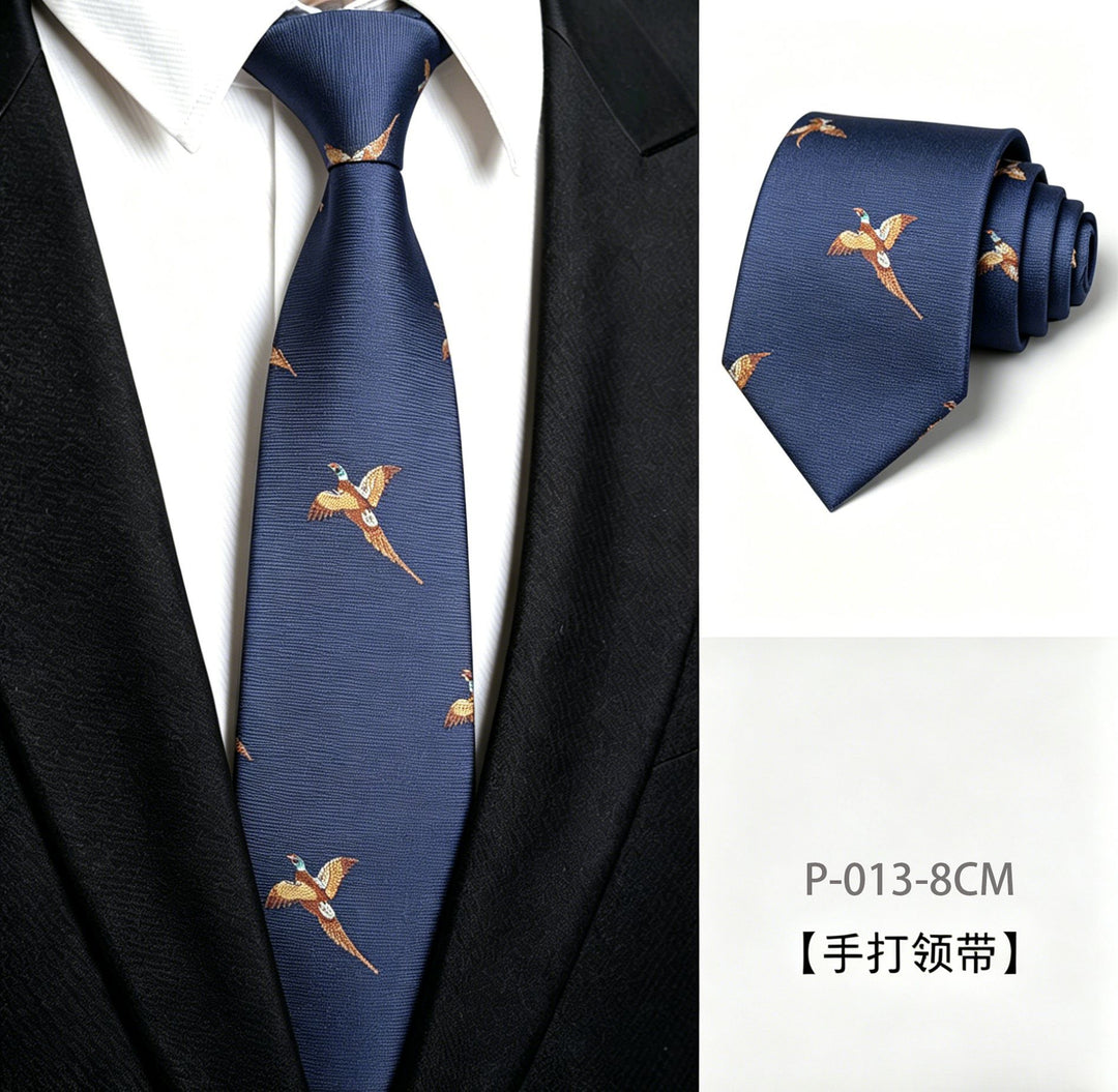 领带男正装韩版商务英伦碎花复古8CM手打款休闲上班职业装潮玛沙
