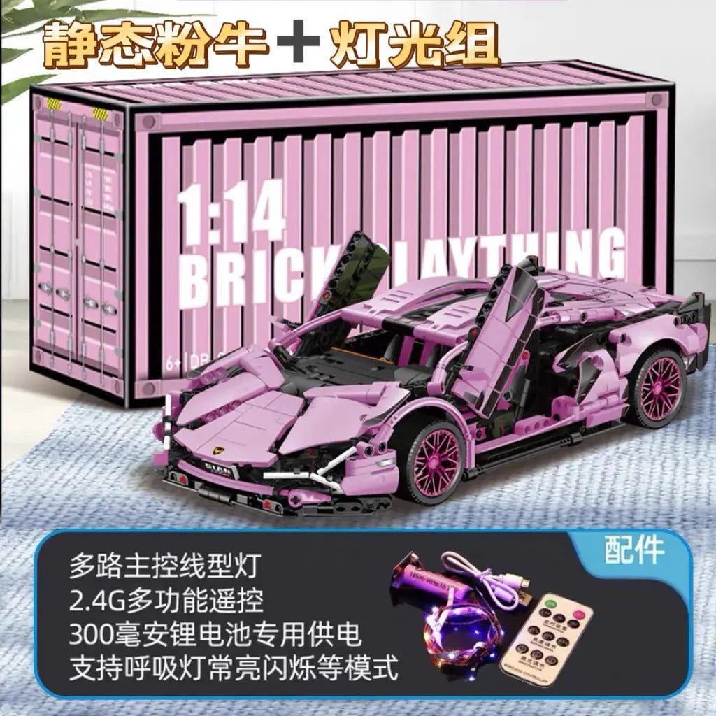 Apollo Sports Car Building Blocks Set – High-Difficulty Drift Racing Car Model Assembly Toy