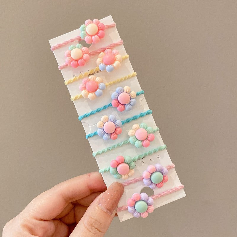 儿童戒指圈发绳高弹力不伤发头发皮筋宝宝发饰发圈碎发发量少