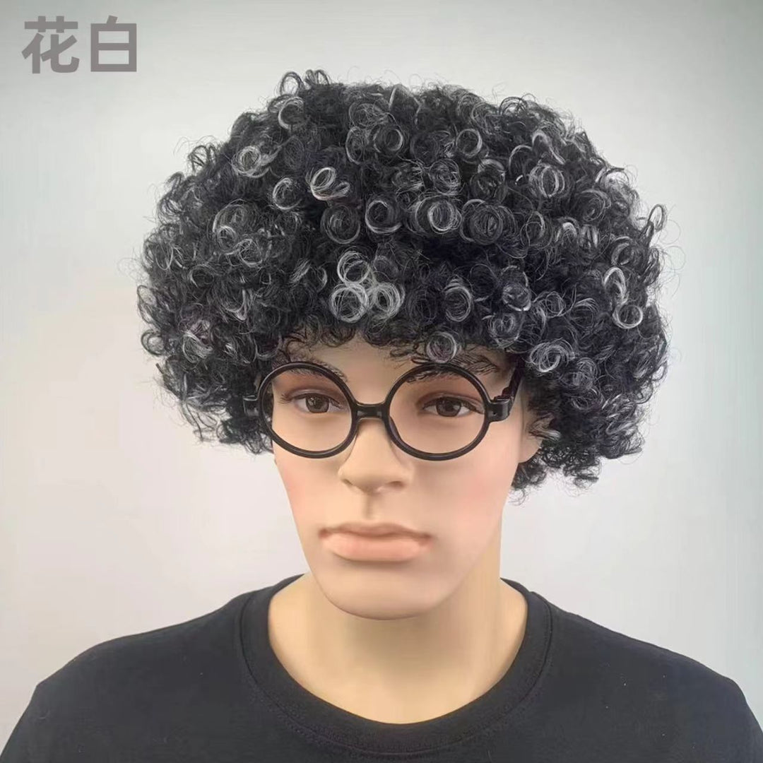 爆炸头假发搞怪小丑头套演出搞笑道具彩色假发套幼儿园表演区材料