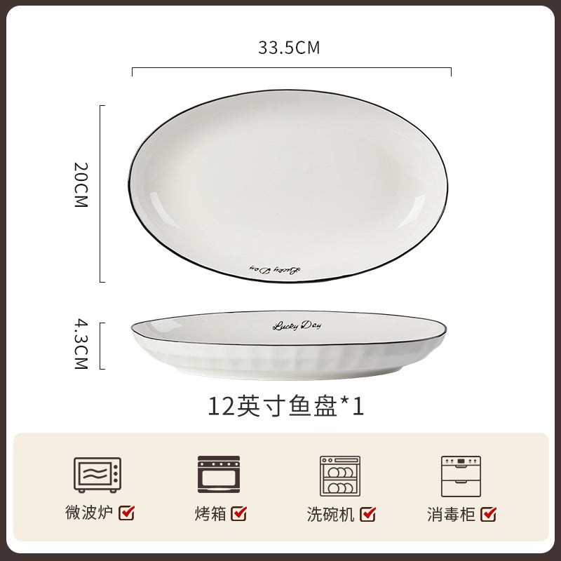 碗碟套装家用高级感欧式陶瓷整套餐具组合吃饭新款乔迁碗盘筷单品