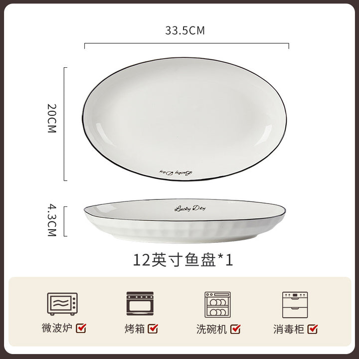 碗碟套装家用高级感欧式陶瓷整套餐具组合吃饭新款乔迁碗盘筷单品