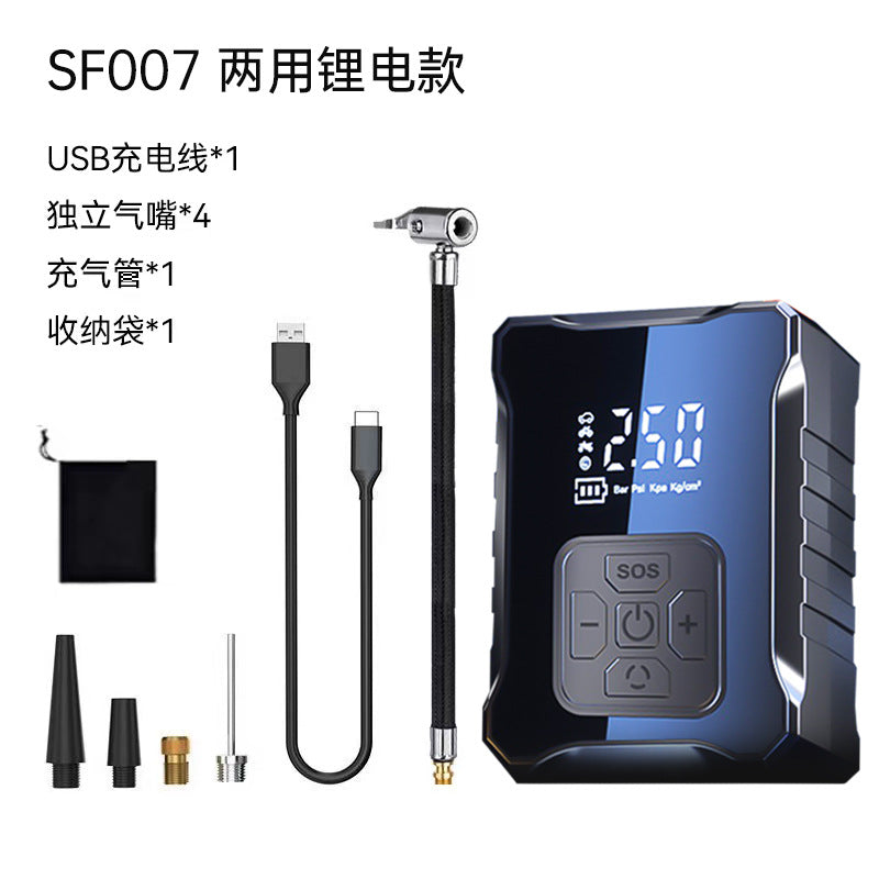 车载充气泵便携式汽车用打气泵大功率电动轮胎加气泵多功能打气筒