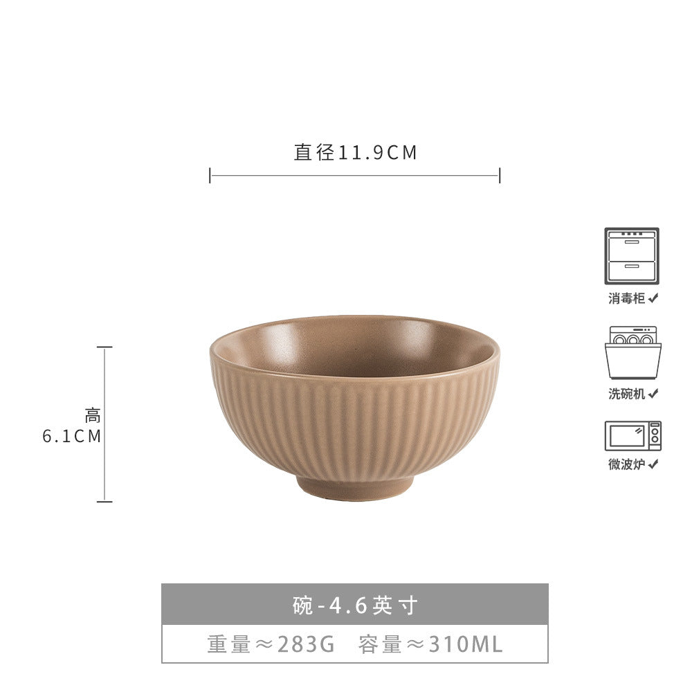 家用干饭小碗复古风吃饭水果碗米饭碗沙拉碗汤碗面碗餐具饭碗批发