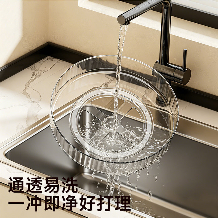跨境旋转桌面化妆品收纳盒梳妆台护肤品托盘镜面轻奢口红置物架子