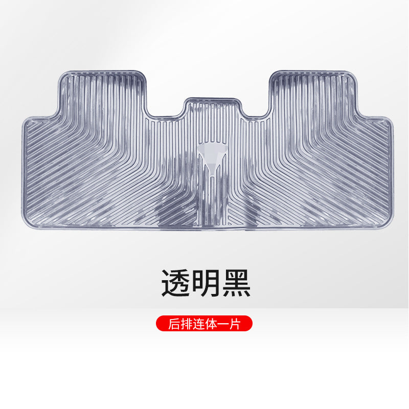 适用于特斯拉model Y/3专车专用脚垫水晶透明防水PVC塑料汽车脚垫