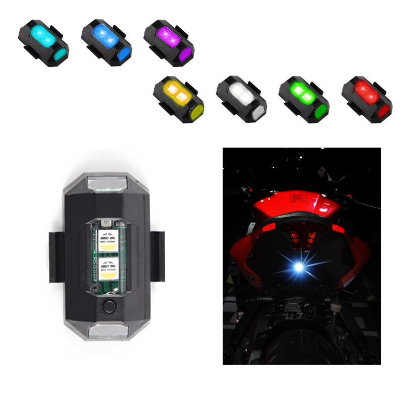 Motorcycle RGB Strobe __NS 98__plane Flash Light – Magnetic Vibration Anti-Theft 7-Color __NS 73