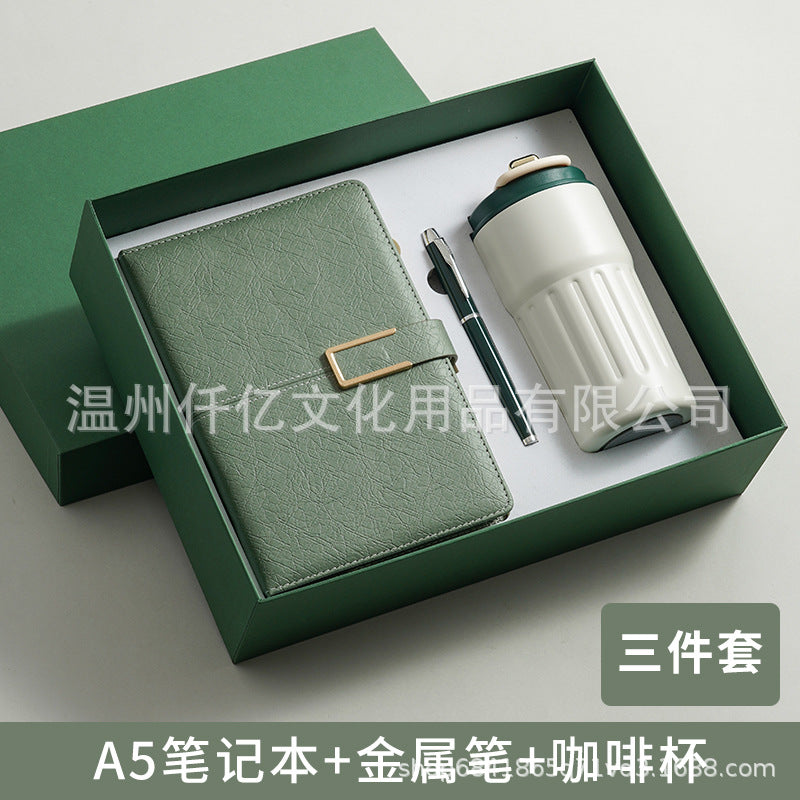 新款笔记本礼盒保温咖啡杯套装伴手礼高档记事本子节假日礼品定制