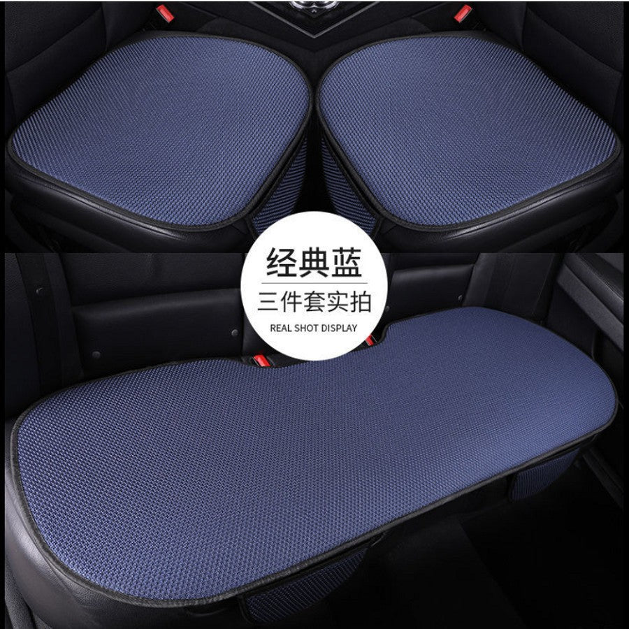 Ice Silk Cool Car Seat Cushion – 3-Piece No-Backrest Breathable Non-Slip Single Pad