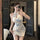 Sleeveless Qipao Mini Dress – Elegant Floral Print Bodycon Short Dress
