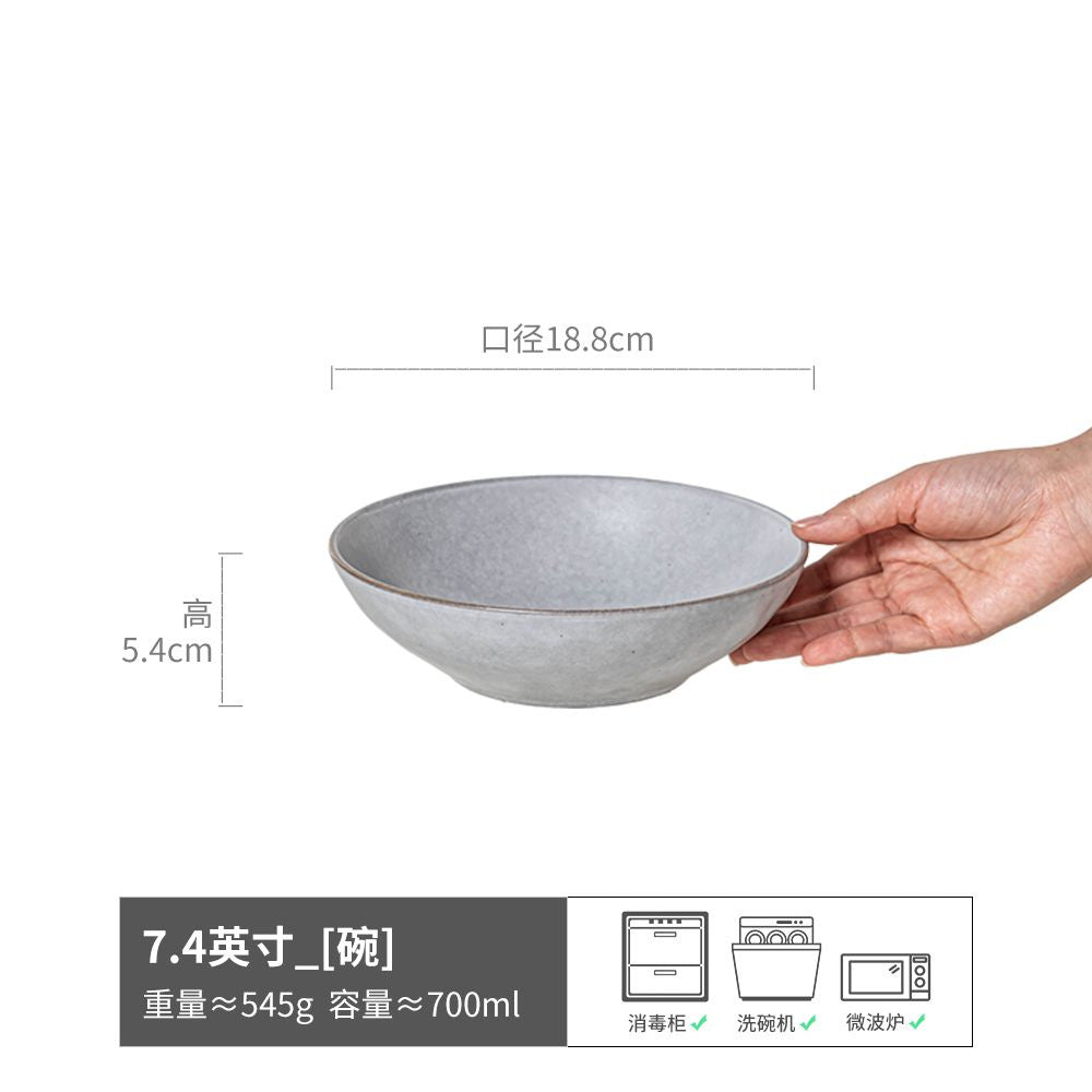 Vintage Bowl Japanese Style Ceramic Bowl Bowl Home Bowl Bowl Tableware Light Luxury Premium Design Bowl Bowl