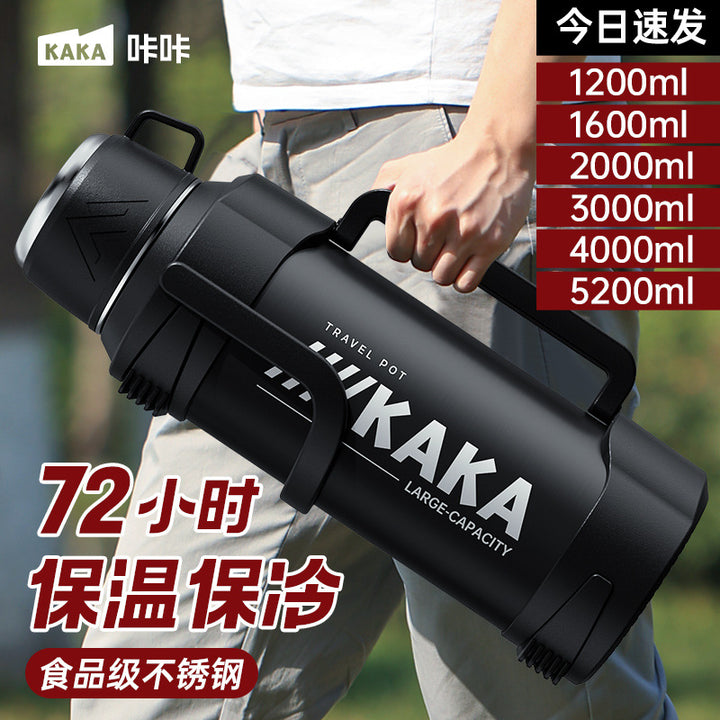 316不锈钢保温水壶大容量5升大升量茶水分离热水瓶户外旅行壶批发