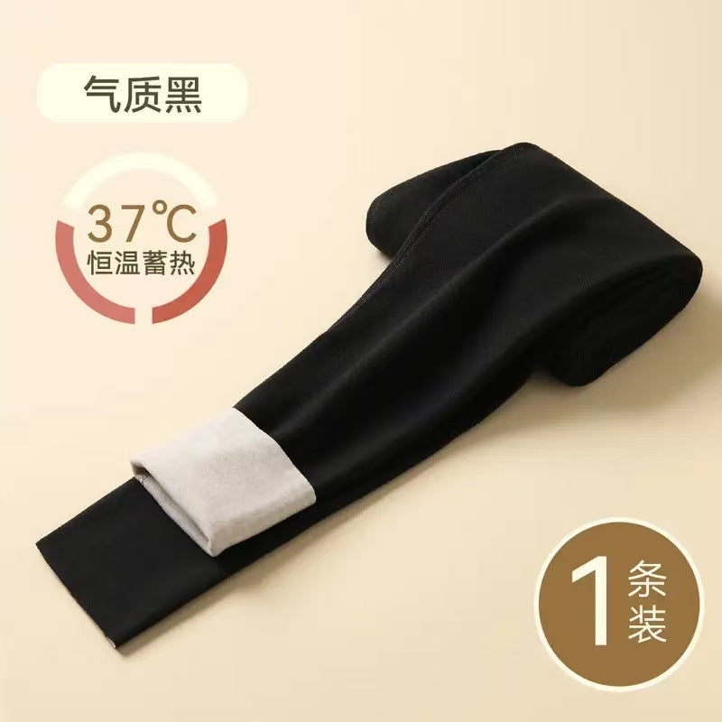 绵羊毛保暖裤女士加绒秋冬高级感蚕丝秋裤德绒高腰打底裤大码高端