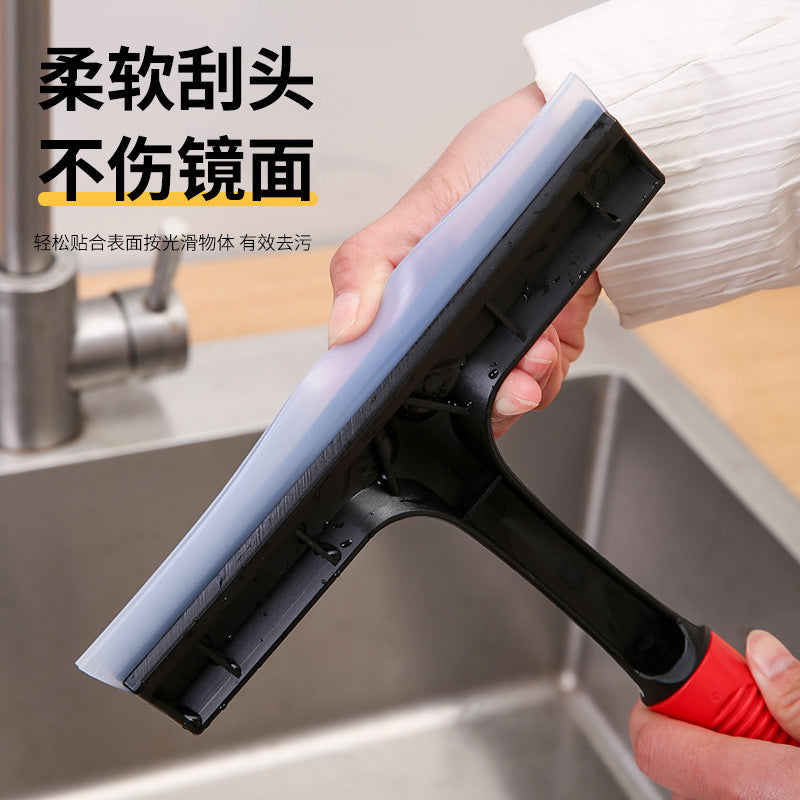 车用挡风玻璃刮水器T字型刮水板 软硅胶不伤漆擦车工具桌面刮板