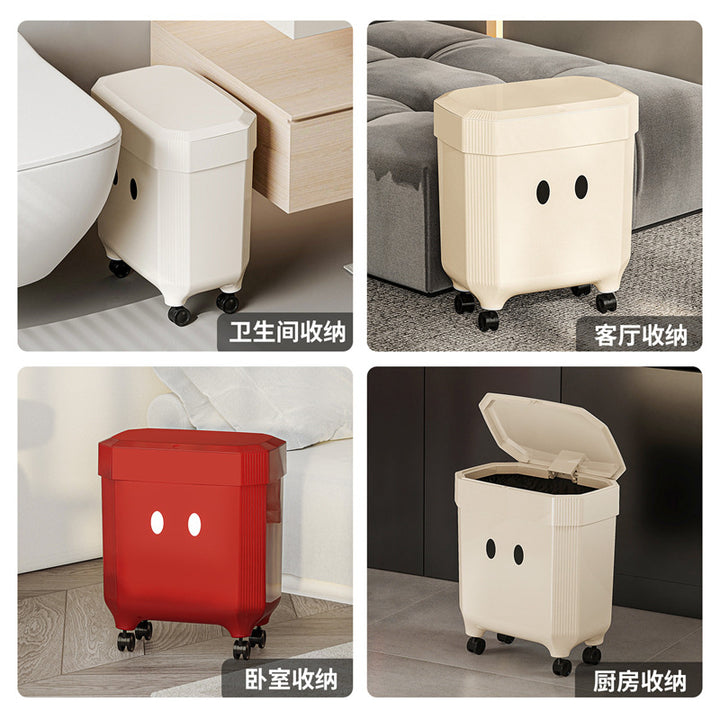 厨房高脚垃圾桶家用2026新款客厅大号大容量高档可移动收纳桶防臭
