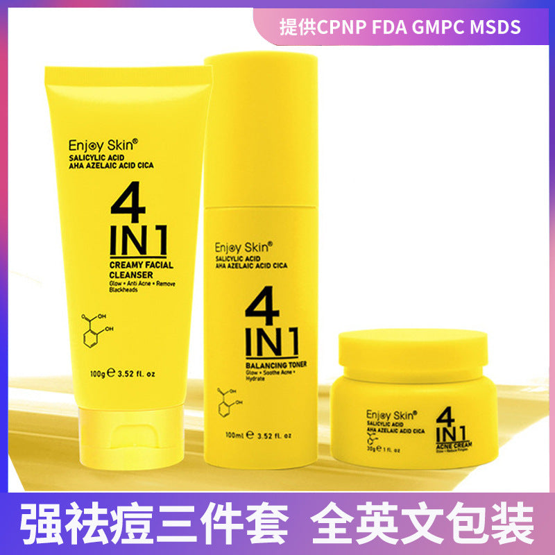 3 Piece Set Acne treatment Face Wash Face Cleanse Face Cream Export