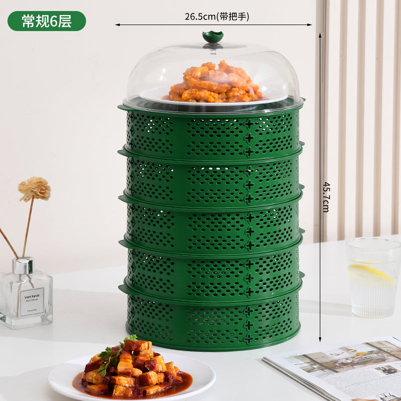 多功能菜罩厨房家用多层镂空剩菜罩餐桌食物罩沥水篮一体防蝇防虫