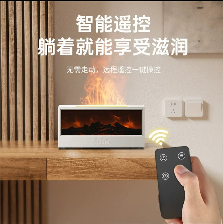 Flame Aroma Diffuser Humidifier – USB Colorful Volcano Fireplace Aromatherapy Machine