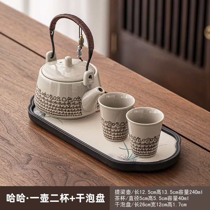 一壶二杯茶具套装家用宿舍酒店餐馆陶瓷功夫茶具泡茶壶茶杯会客