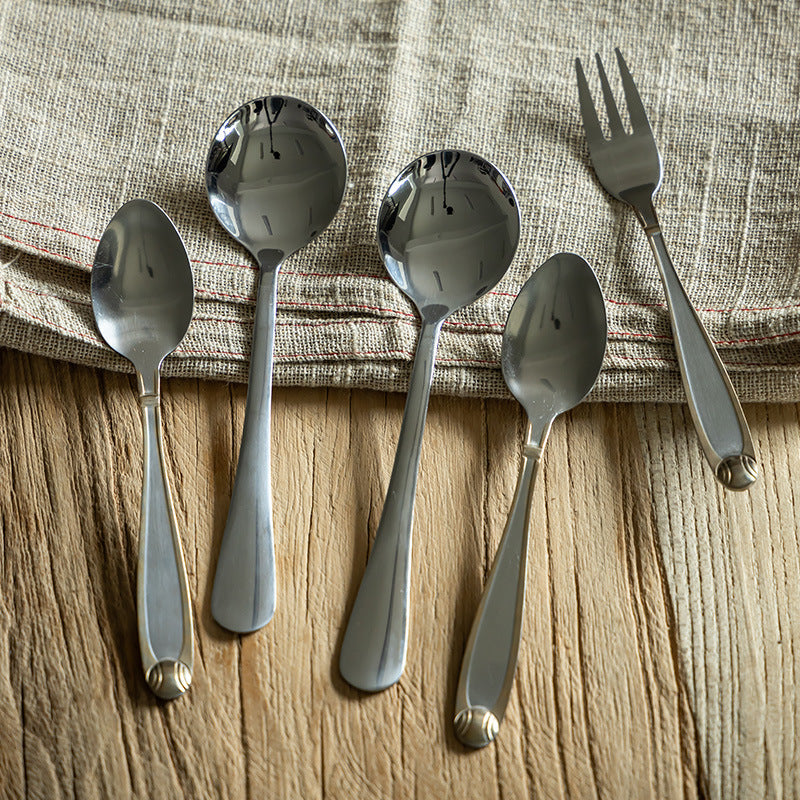 Vintage Minimalist Spoon Stainless Steel Tableware Spoon Spoon Spoon Spoon Wholesale