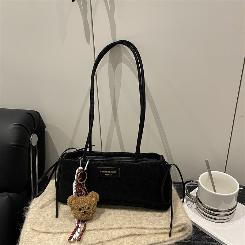 韩系复古豹纹腋下包包女秋冬新款时尚百搭高级感通勤单肩手提包