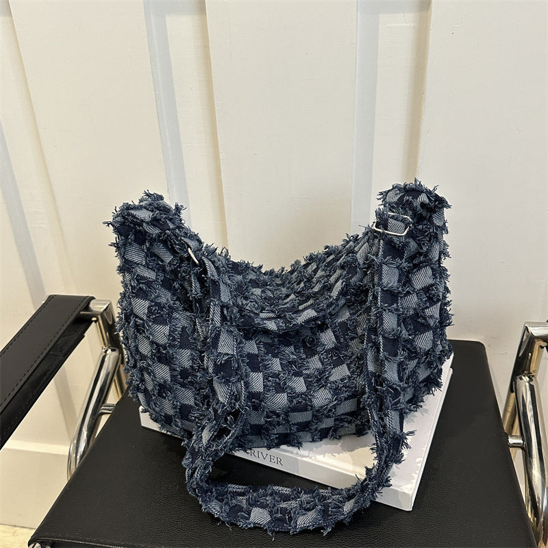 New Casual Fashion Large Capacity Canvas Minimalist Single Shoulder Underarm Crossbody Underarm Bag