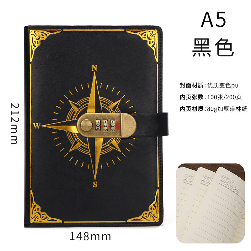 Password Locked A 5 Diary Journal – Thick Hardcover Notebook with Lock