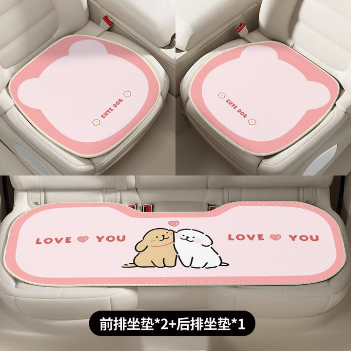 Summer Ice Silk Car Seat Cushion – Cute Four Season Universal Women Cool Pad