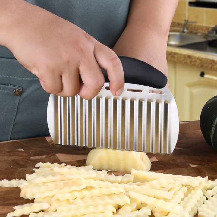 不锈钢狼牙土豆切波浪刀家用厨房波浪切菜器多功能商用波浪土豆切