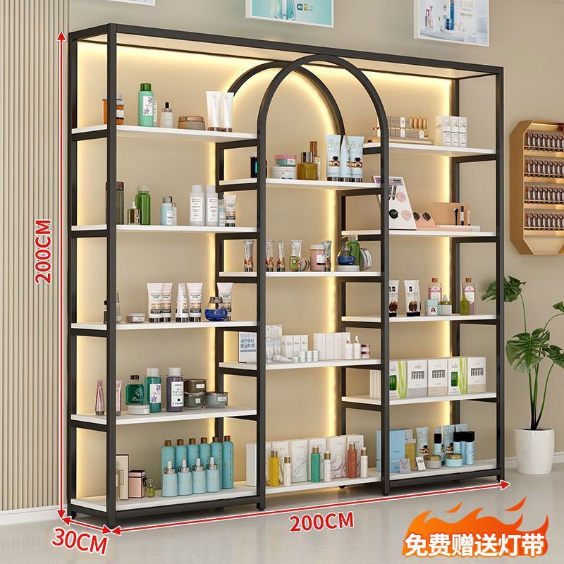货架化妆品展示柜展示架轻奢美甲美容院产品柜子展柜置物架多功能