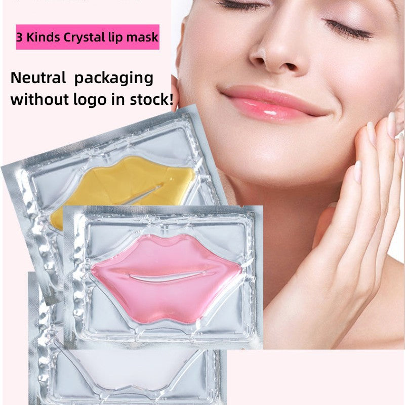 外贸跨境rose lip mask唇部护理玫瑰水晶唇色唇膜logo中性包装