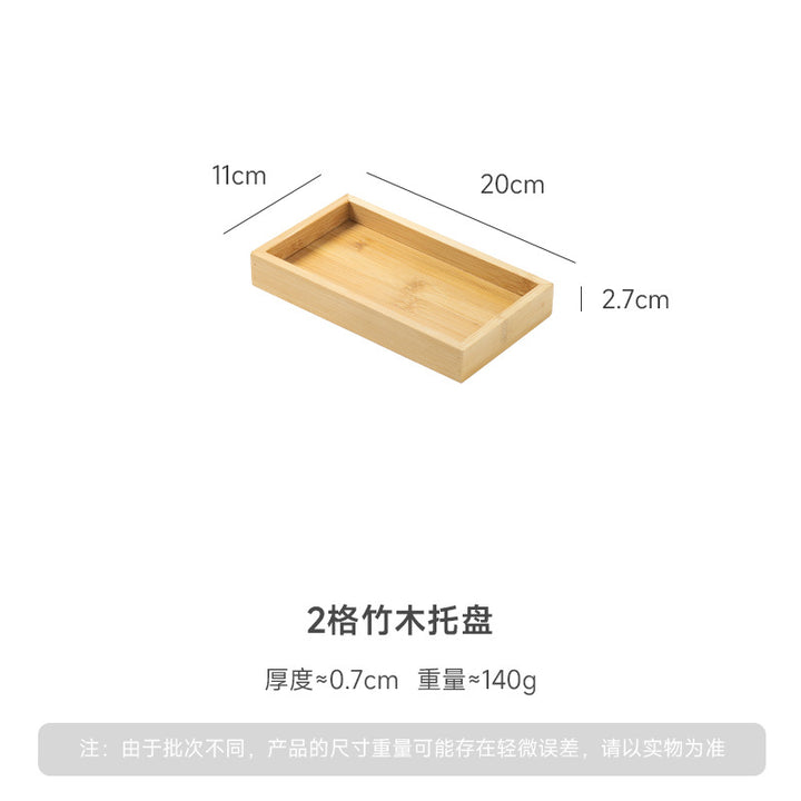 北欧陶瓷方形小吃碗拼盘家用分格盘零食盘火锅酱料碟子竹木托盘