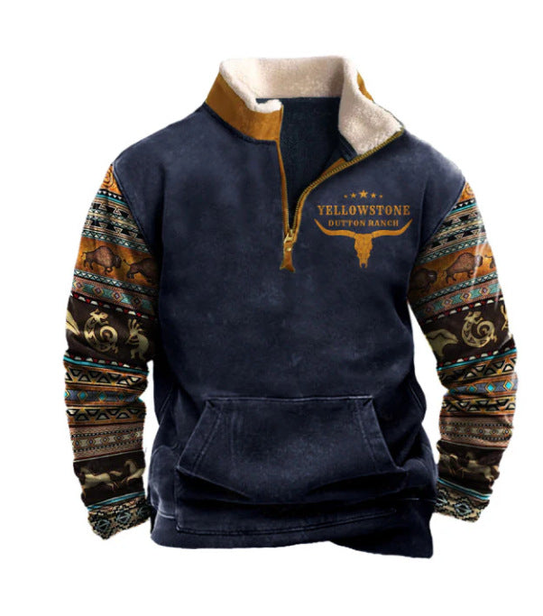 Spring Men's Long Sleeve Hoodie 3 d Casual Fashion Trendy
