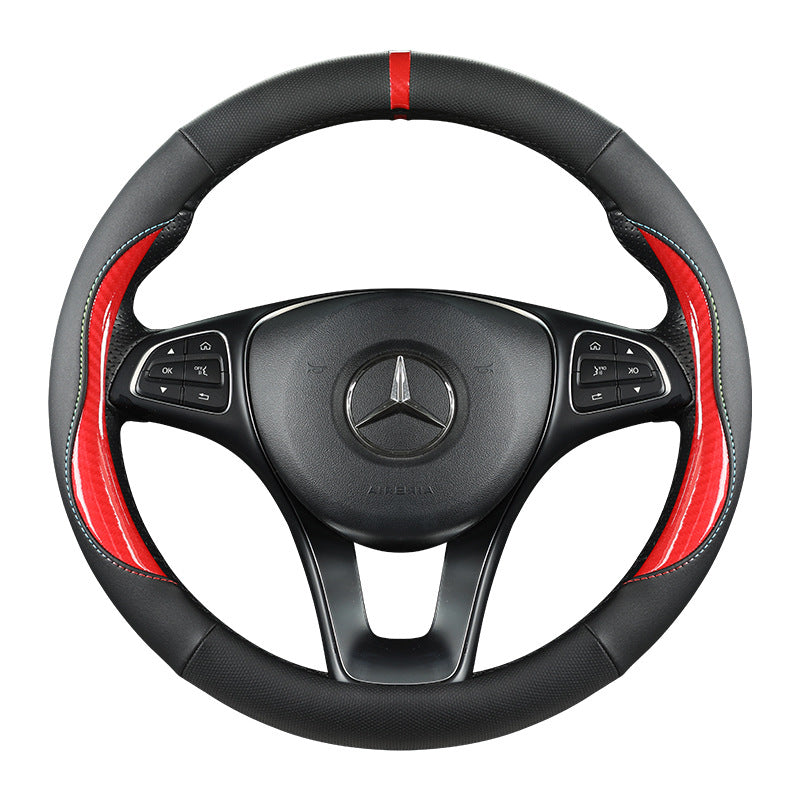 New Thin Car Steering Wheel Cover Unisex All Season Universal Non Slip Moisture Wicking Summer Winter Sports Gri