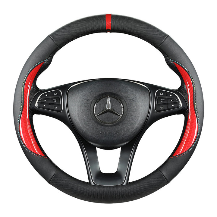 New Thin Car Steering Wheel Cover Unisex All Season Universal Non Slip Moisture Wicking Summer Winter Sports Gri